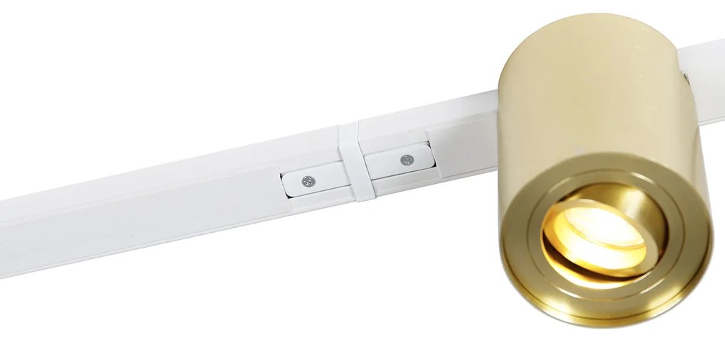 Релсова система златиста и бяла с 5 прожектори 1-фазен - Rondoo Up