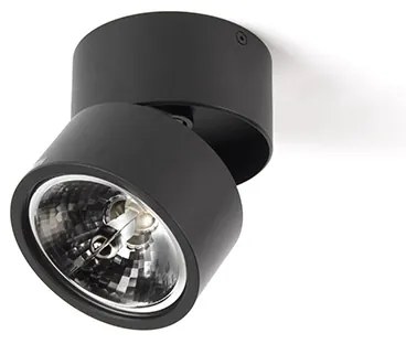 Модерен прожектор черен кръгъл регулируем - Go Nine