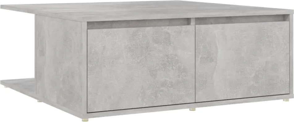 806880 vidaXL Маса за кафе, бетонно сива, 80x80x31 см, инженерно дърво