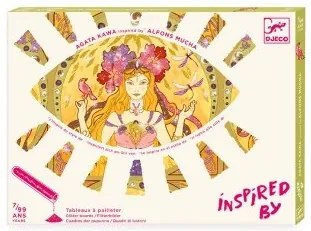 Djeco - Оцветяване с цветен брокат вдъхнови се от ALFONS MUCHA DJ09383