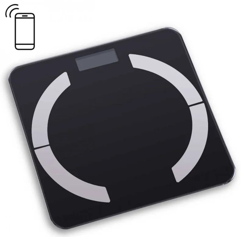 Дигитален кантар-анализатор SAPIR SP 1650 AC, 180 кг, Измерване на мускулна маса, мазнини, вода, кости и BMI, Черен