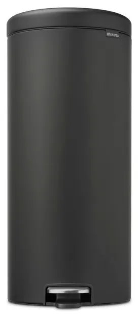 Кош за боклук с педал Brabantia NewIcon 649753, 30 л, Плавно затваряне, Противоплъзгаща основа, Сатенено покритие, Тъмносив