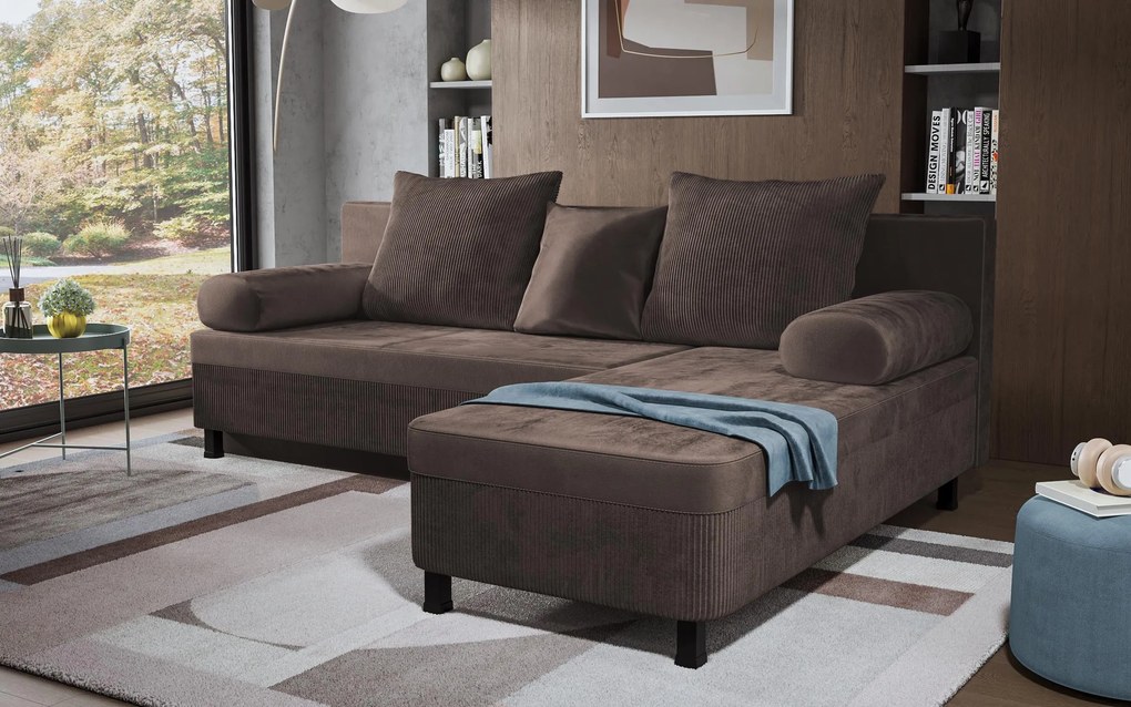 Разтегателен ъглов диван Делано