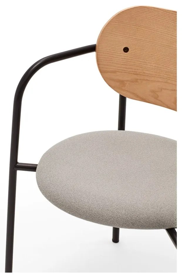 Сив трапезен стол в дъбов декор Eclipse - Teulat