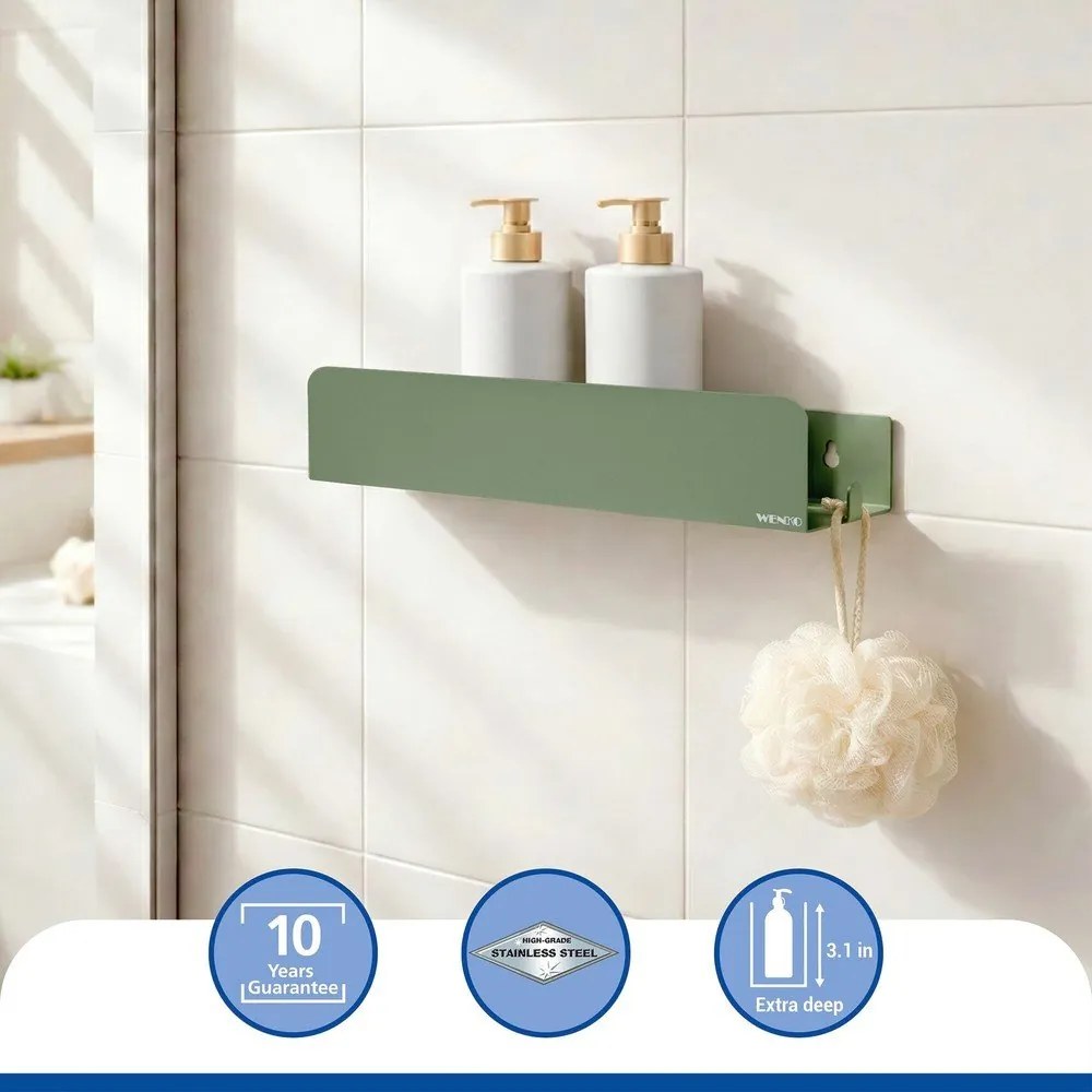 Зелен рафт за баня без пробиване турбо-лок от неръждаема стомана Lizan – Wenko