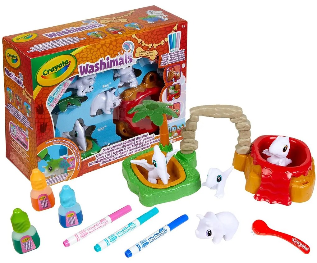 Playset Washimals Dinos Set Jurásico Crayola Washimals Dinosaurs Занаятчийска игра