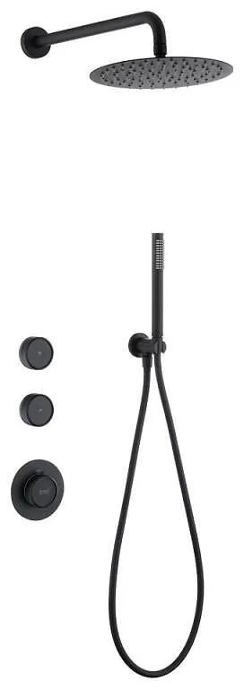 Смесител за вграждане за душ, 634503MB CATARINE MATT BLACK, Inter Ceramic