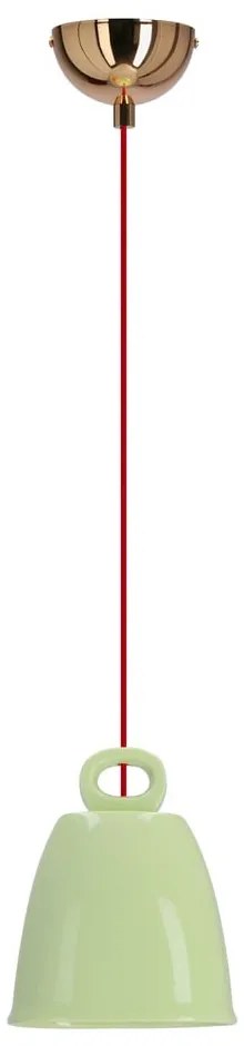 Зелено висящо осветително тяло с керамичен абажур Sewilla – Candellux Lighting