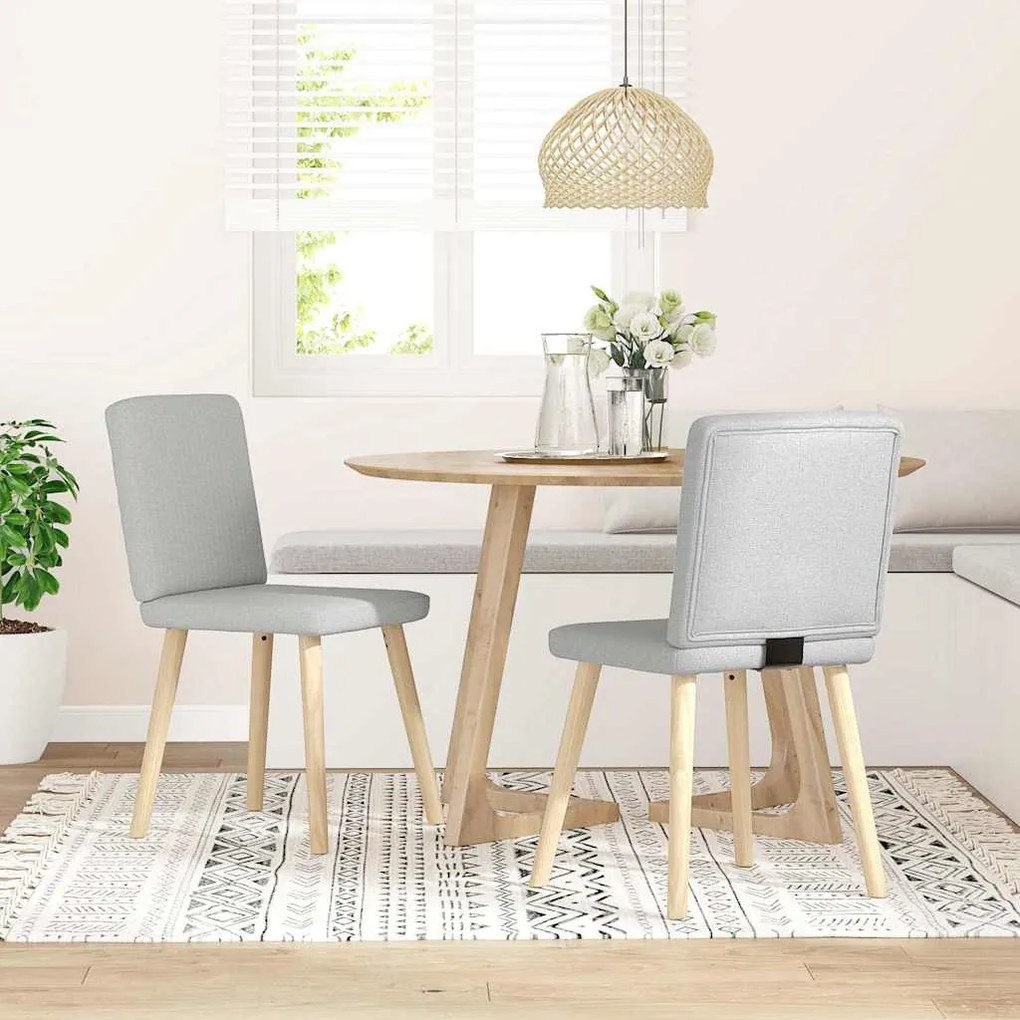 4101206 vidaXL Трапезни столове 2 бр Cloud сив плат