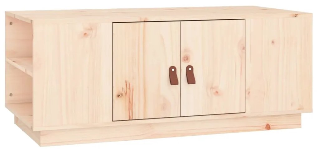 818255 vidaXL Кафе маса, 100x50x41 см, борово дърво масив