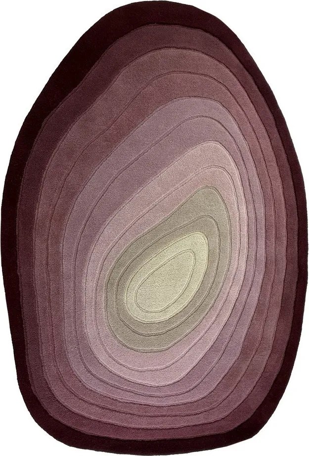 Лилав ръчно изработен вълнен килим 200x290 cm Puddle Ombre – Flair Rugs