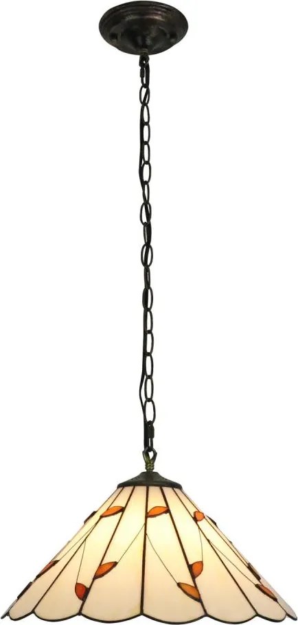 Brilagi - Тифани витражен полилей на верига FOLIA 1xE27/60W/230V диам. 40 см