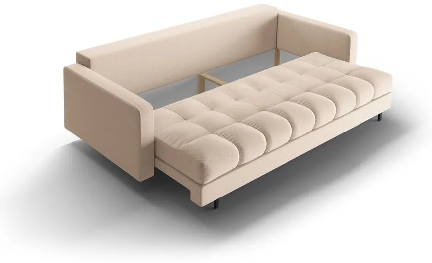 Бежов разтегателен диван с място за съхранение 222 cm Bali – Cosmopolitan Design