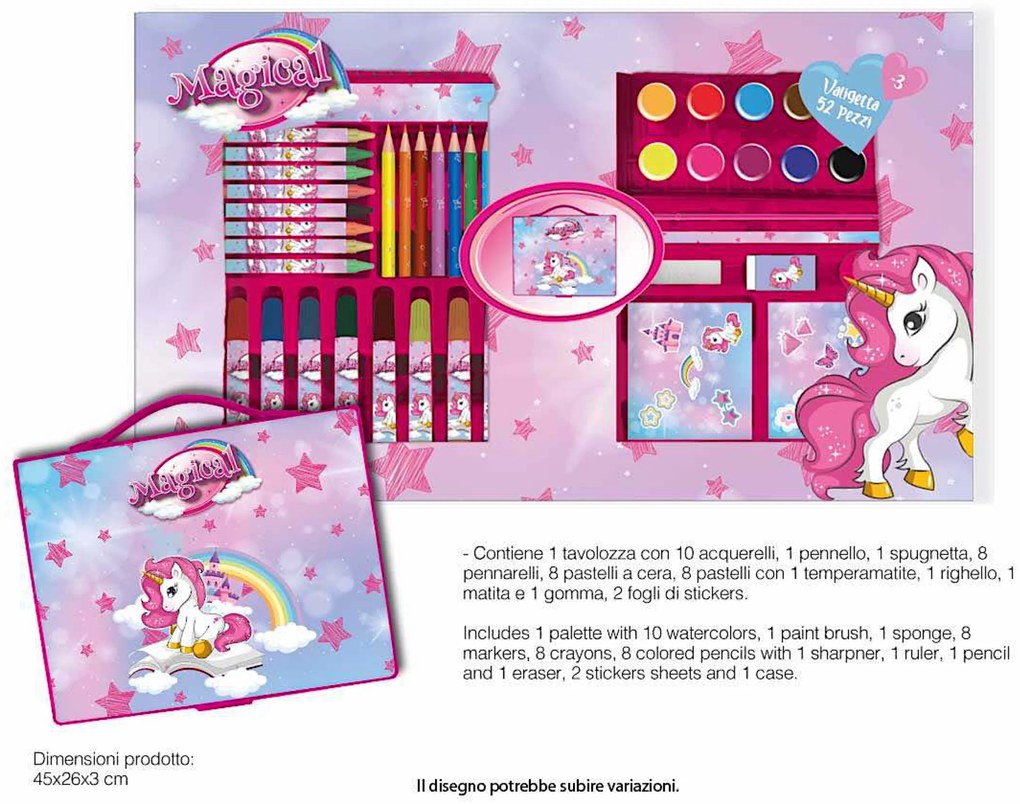 Disney - UNICORN рисувателен комплект 52 ел.