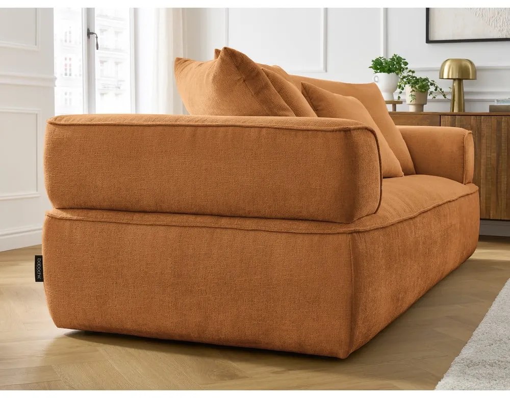 Шенилов диван в цвят горчица 237 cm Whesley – Bobochic Paris