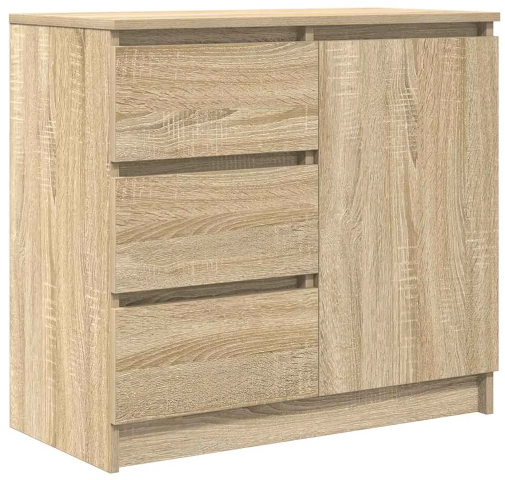 861573 vidaXL Бюфет с чекмеджета, дъб сонома, 71x35x65 см, инженерно дърво