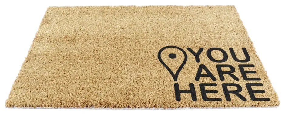 Изтривалка от кокосови влакна 40x60 cm You Are Here – Artsy Doormats