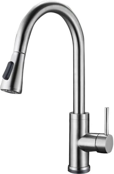 Стоящ смесител за кухня, Inter Ceramic, ICSA 710802, с изтеглящ душ, с докосване