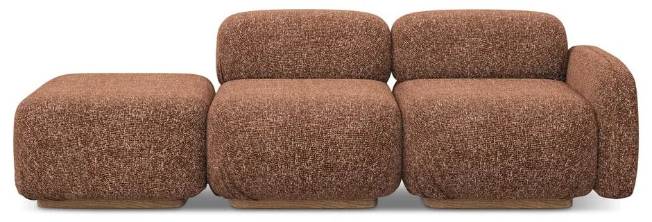 Оранжев/кафяв модулна лежанка (десен ъгъл) Ailani – Makamii