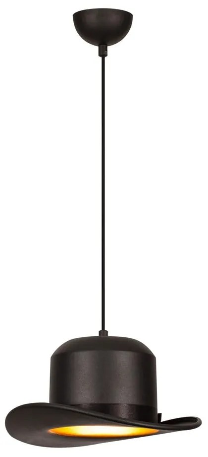 Черно висящо осветително тяло с текстилен абажур ø 30 cm Capello – Opviq lights