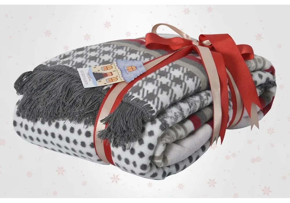 Червено-сиво покривало за легло 150x200 cm – Mila Home