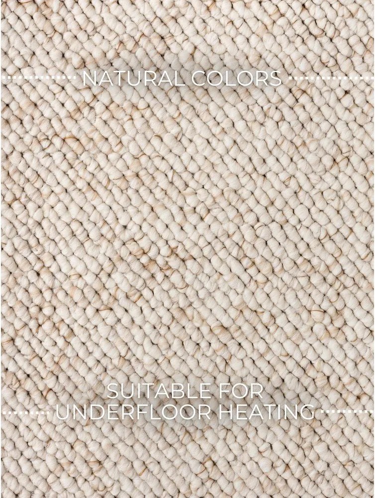 Кремав килим подходящ за пране 80x150 cm Rocco Cream – Elle Decoration