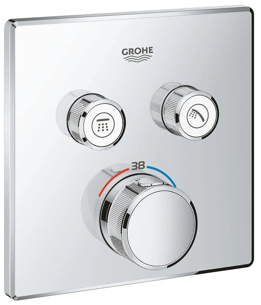 Термостат, 29124000 Grohtherm SmartControl, Grohe, за вграждане за вана/душ, хром