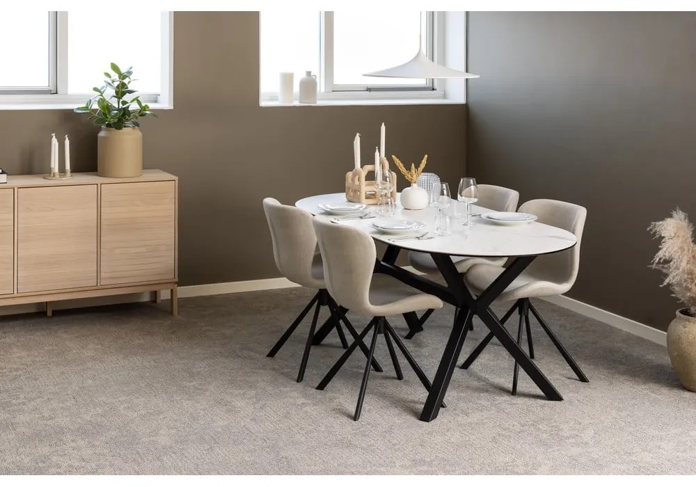 Кремави трапезни столове в комплект от 2 броя Batilda - Actona