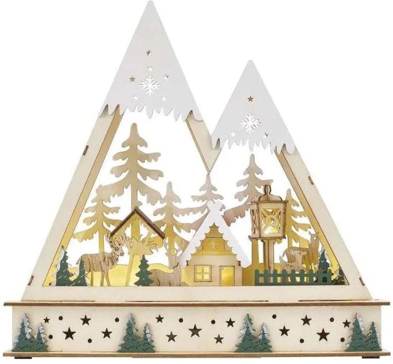 LED Коледна декорация LED/0,6W/2xAA коледен пейзаж