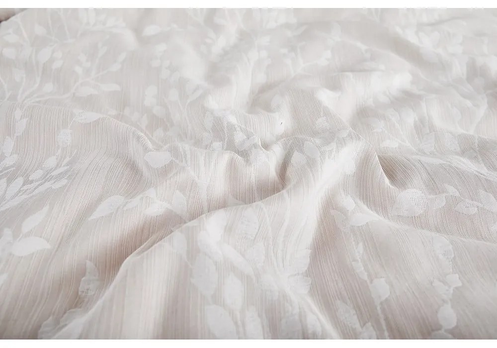 Бежово единично спално бельо от жакард 140x200 cm Boston – My House