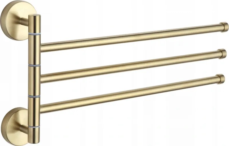 Mexen троен въртящ се закачалка за кърпи, златен - 7039243-50