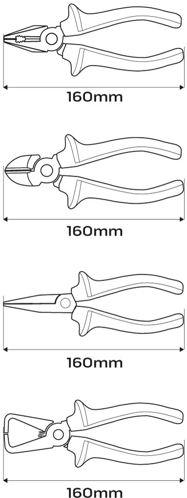 Комплект клещи и отвертки 1000V, 7 бр. 01-235