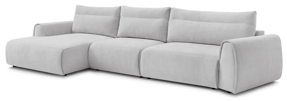 Светлосив ъглов диван Aden – Bobochic Paris
