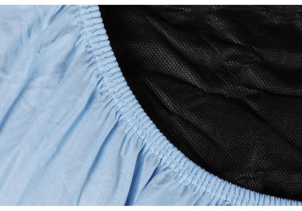 Син чаршаф от еластичен памук 160x200 cm - Mijolnir