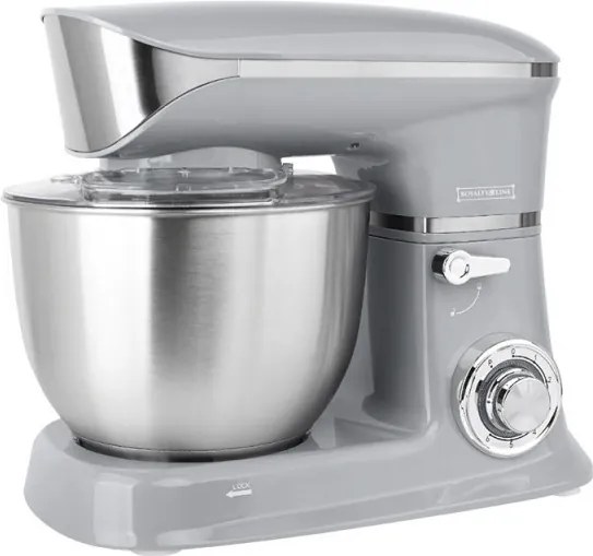 Кухненски робот 3в1 Royalty Line RL-PKM1900.7BG, 1900W, 6.5 литра, Блендер, Миксер, Месомелачка, Сребрист