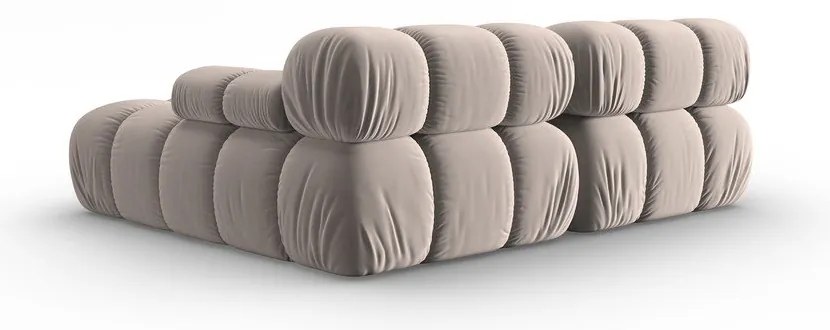 Светлокафяв кадифен модулен ъглов диван (десен ъгъл) Bellis – Micadoni