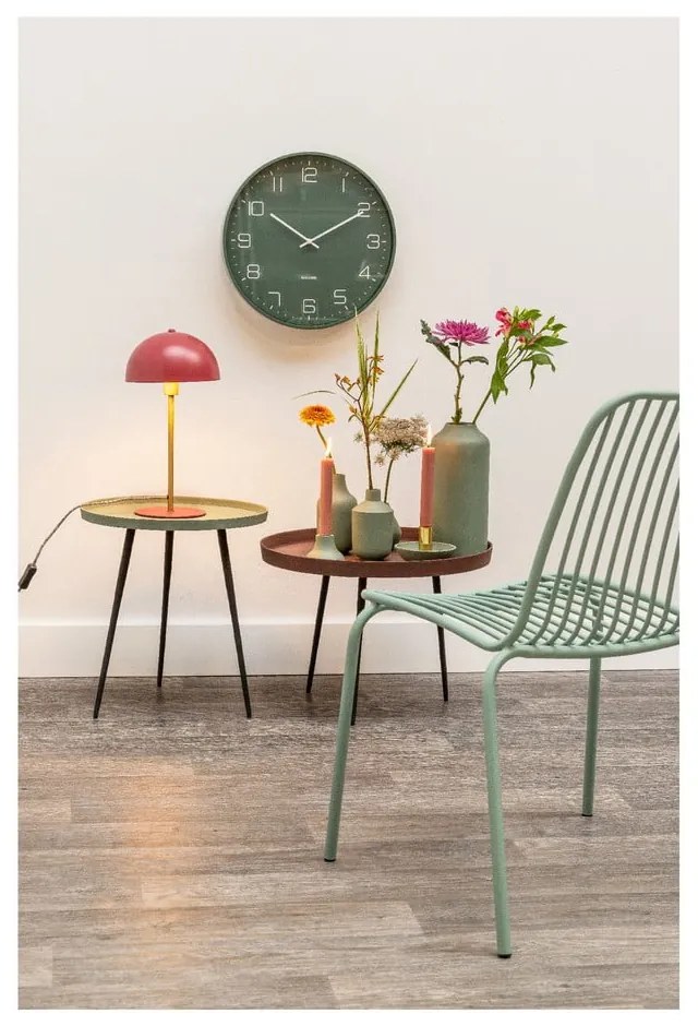 Зелен стенен часовник , ø 40 cm Lofty - Karlsson