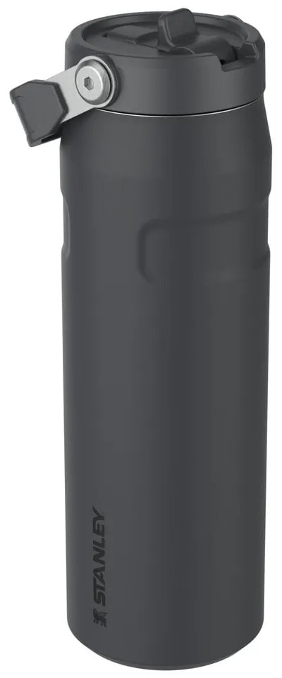 Черен термос от неръждаема стомана 700 ml IceFlow™ Flip Straw 2.0 Tumbler Black – Stanley