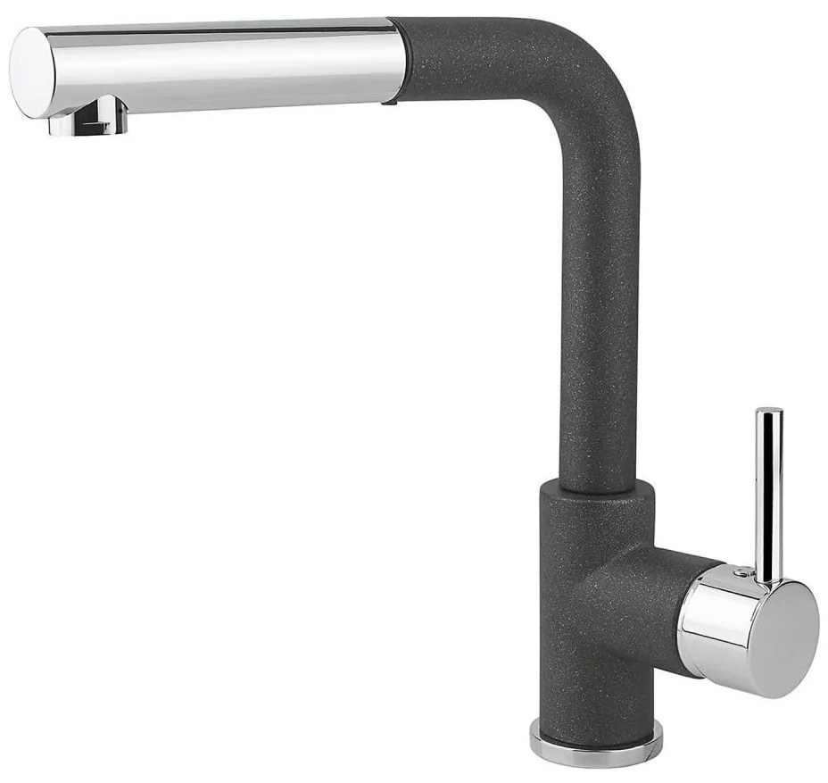 Concept BDG4527BC - Смесител за мивка с изтегляща се душ глава 26,9 cm гранит/черен
