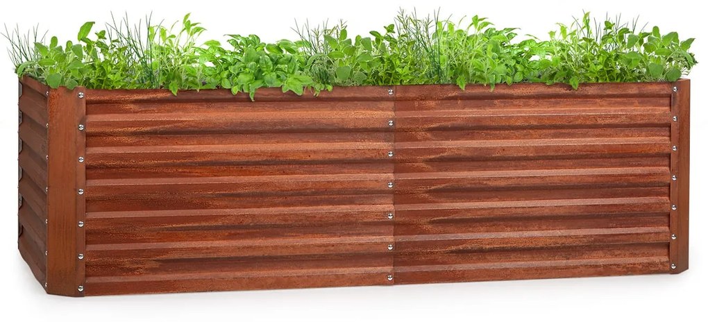 Blumfeldt Rust Grow, повдигната градинска леха, поцинкована стоманена повърхност, ръждив цвят