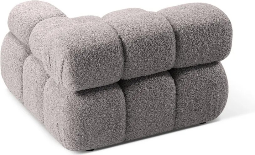 Светлосив модул за диван от букле (десен ъгъл) Bellis – Micadoni Home