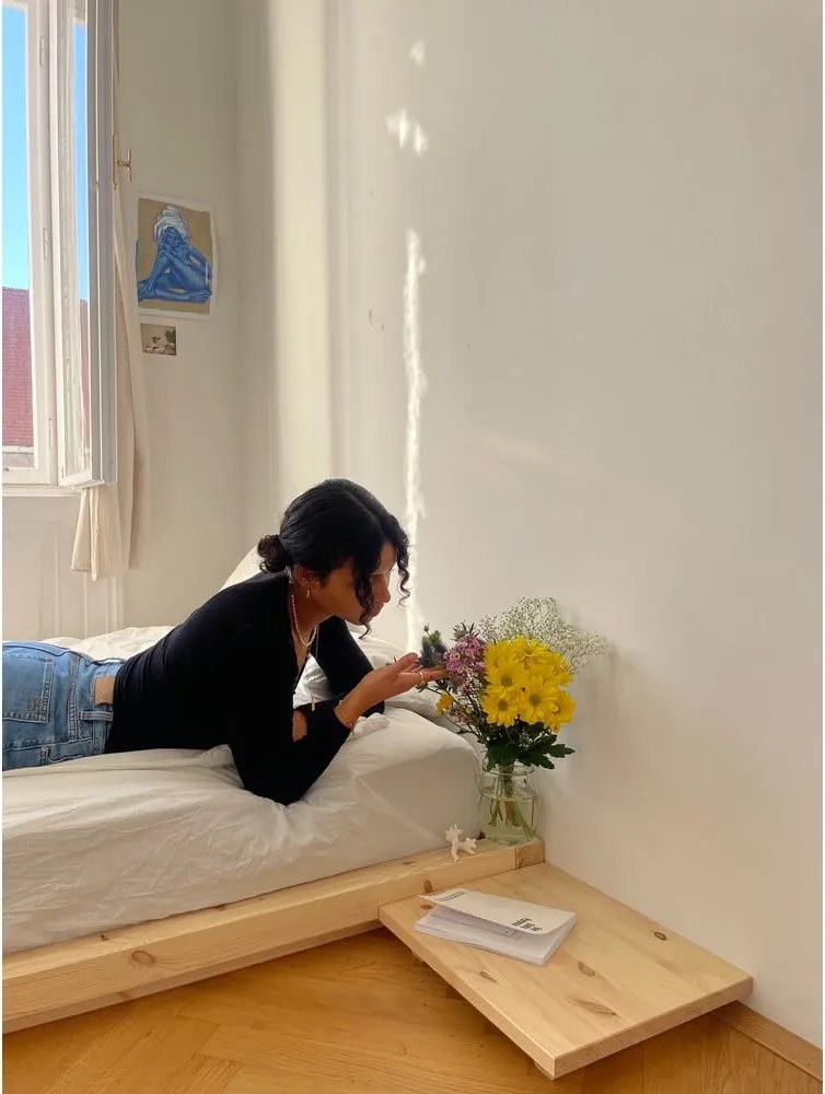 Двойно легло от борова дървесина с решетка 160x200 cm Dock - Karup Design