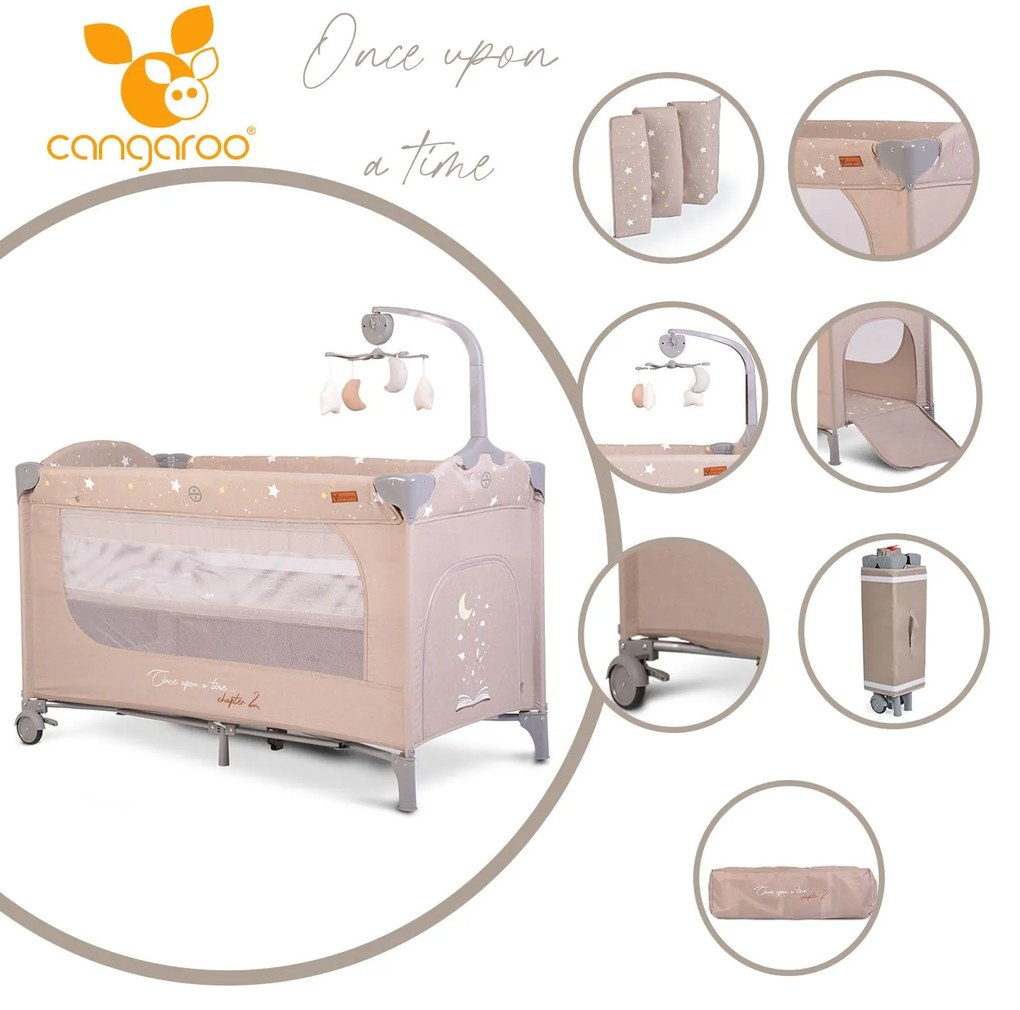 Cangaroo  -  Детска кошара Once upon a time 2 бежов