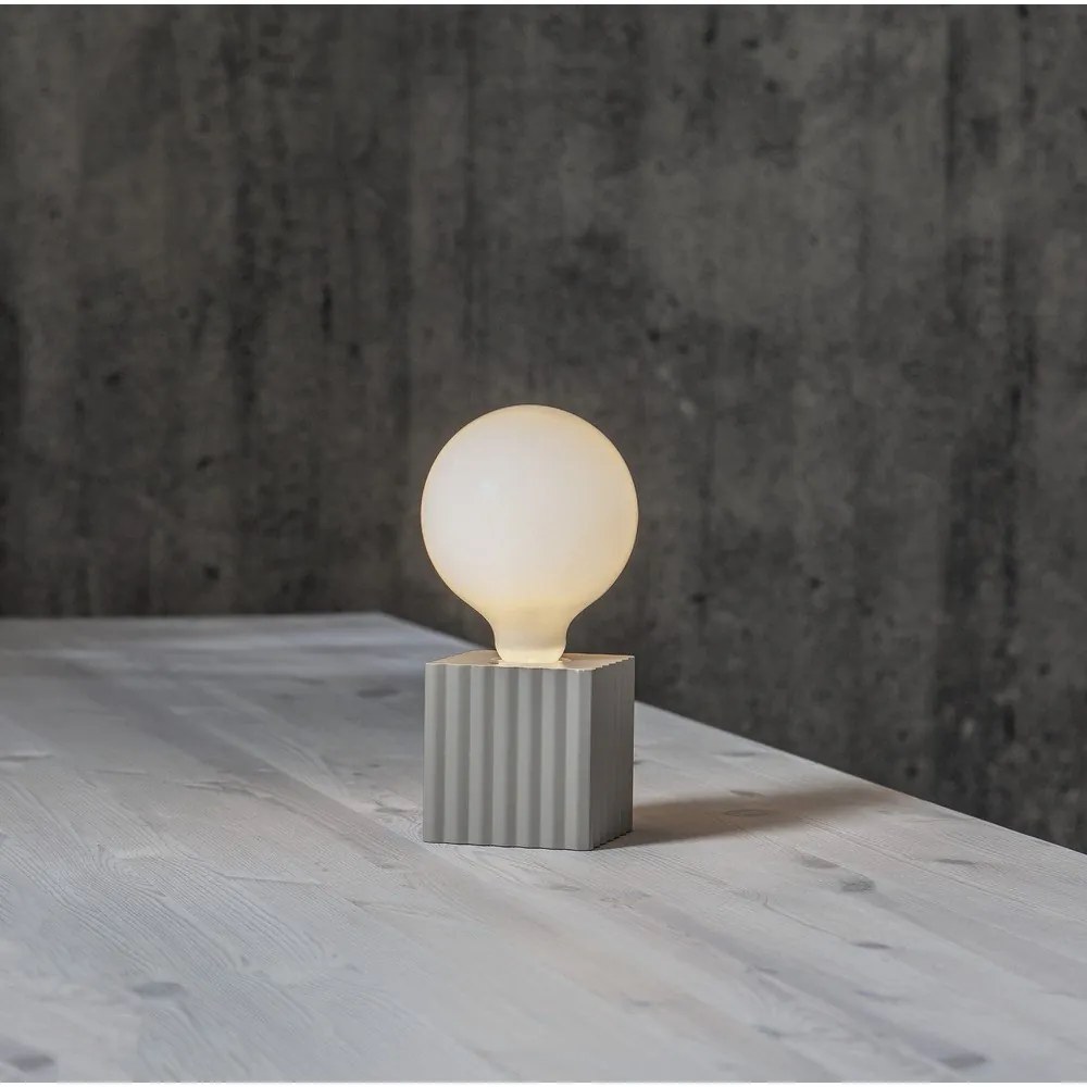 Светлосива основа за лампа 10 cm Box - Star Trading