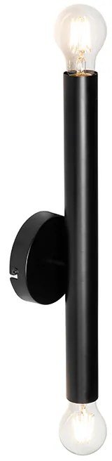 Арт Деко стенна лампа черна 2-светлина - Tubi