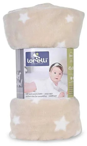 LORELLI Classic Одеяло корал 85/100 см. БЕЖОВО СЪС ЗВЕЗДИ