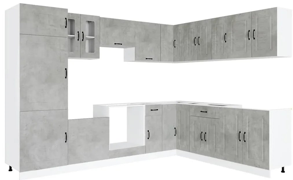 3314975 vidaXL Комплект кухненски шкафове от 14 части Kalmar, инженерно дърво