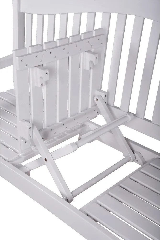 Бяла градинска пейка от масивно дърво Singapore – Garden Pleasure