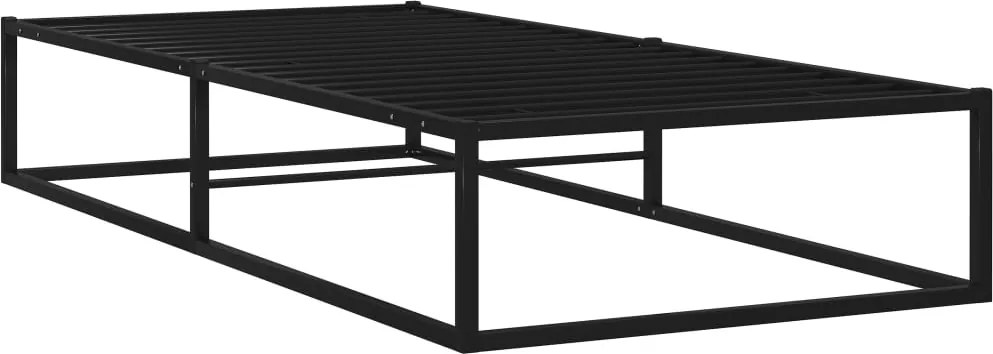 324786 vidaXL Рамка за легло, черна, метал, 100x200 cм