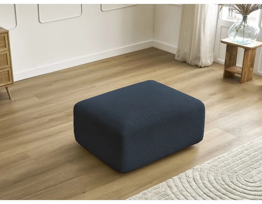 Тъмносиня табуретка от букле Tina – Bobochic Paris